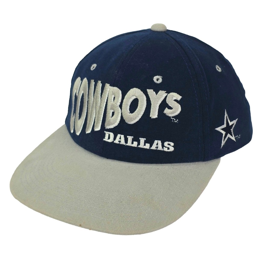 Drew Pearson Dallas Cowboys Snapback Hat OSFA Navy Blue Gray NFL Vintage 90s Cap